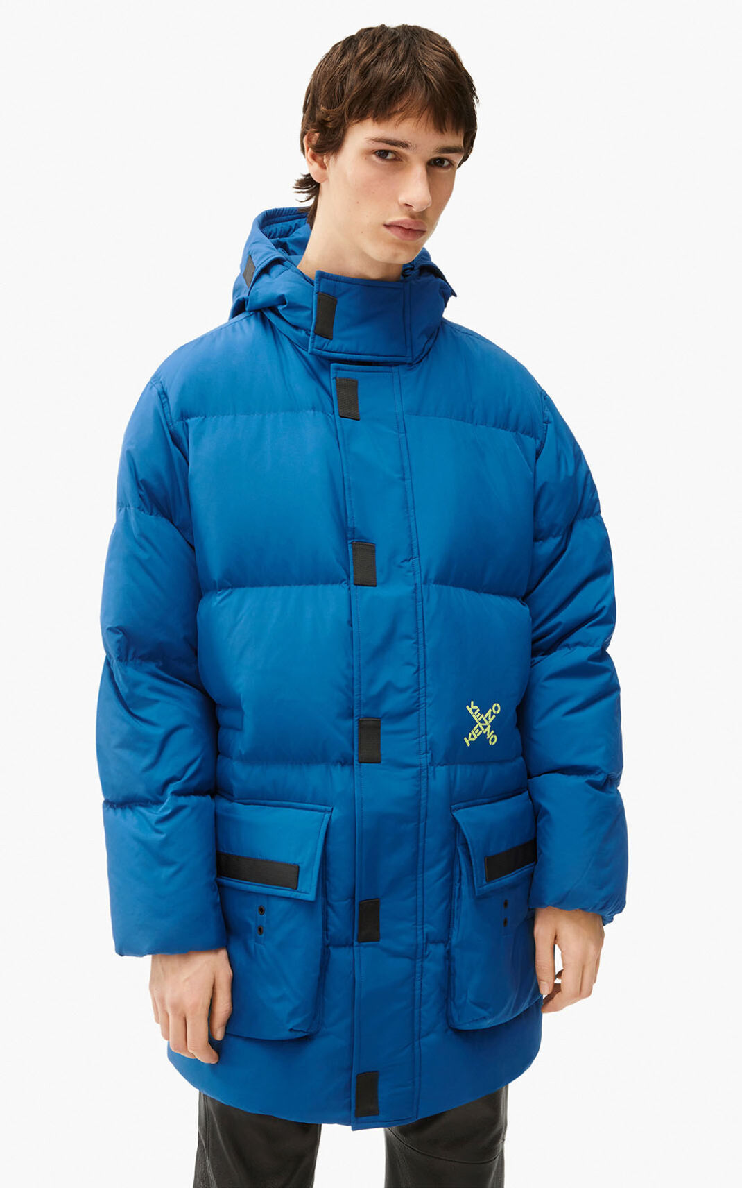 Doudoune Kenzo Sport Little X long Homme Bleu Foncé | KUAM-82179